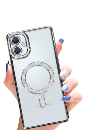 Newface Samsung Galaxy A06 Joke Simli Magneticsafe Kılıf - Siyah