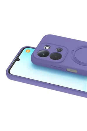 Newface Xiaomi Redmi 15C 4G Regal Magsafe Standlı Kapak - Lila