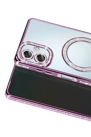 Newface Samsung Galaxy A07 4G Joke Simli Magneticsafe Kılıf - Derin Mor