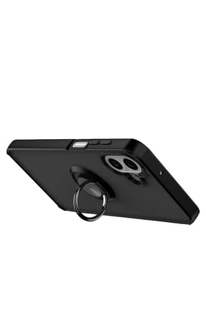 Newface Samsung Galaxy A07 4G Montreal Yüzüklü Silikon Kapak - Siyah