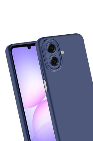 Newface Samsung Galaxy A07 4G Nano içi Kadife Silikon - Lacivert
