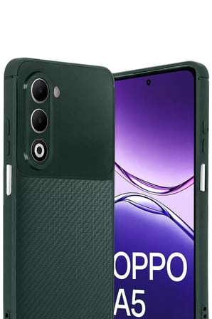 Newface Oppo A5 4G Auto Focus Karbon Kapak - Koyu Yeşil