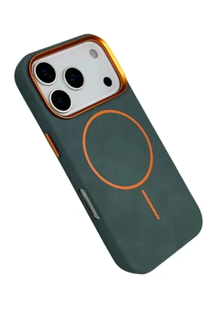 Joko Apple iPhone 17 Pro Max Luno Deri Magsafe Kapak - Yeşil