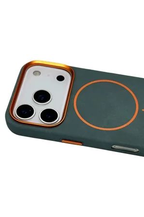 Joko Apple iPhone 17 Pro Max Luno Deri Magsafe Kapak - Yeşil
