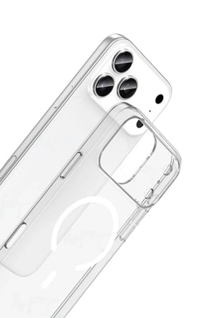 Newface Apple iPhone 17 Pro Combo Sert Şeffaf Magsafe Kapak - Şeffaf