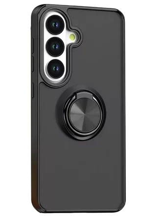 Newface Samsung Galaxy S26 Plus Montreal Yüzüklü Silikon Kapak - Siyah