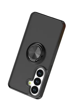 Newface Samsung Galaxy S26 Plus Montreal Yüzüklü Silikon Kapak - Siyah