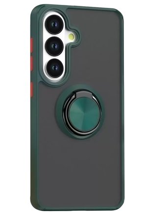 Newface Samsung Galaxy S26 Plus Montreal Yüzüklü Silikon Kapak - Yeşil