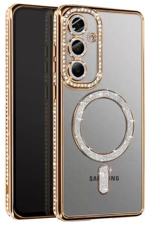 Newface Samsung Galaxy S26 Joke Simli Magneticsafe Kılıf - Gold