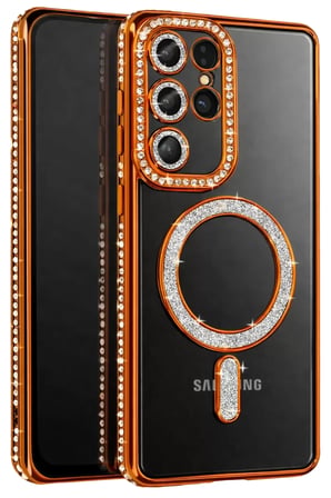 Newface Samsung Galaxy S26 Ultra Joke Simli Magneticsafe Kılıf - Turuncu