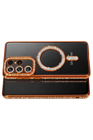 Newface Samsung Galaxy S26 Ultra Joke Simli Magneticsafe Kılıf - Turuncu