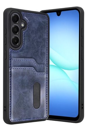 Newface Samsung Galaxy A37 5G Sara Kartvizitli Deri Kılıf - Lacivert
