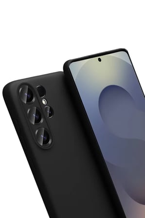 Newface Samsung Galaxy S26 Ultra Nano içi Kadife Silikon - Siyah