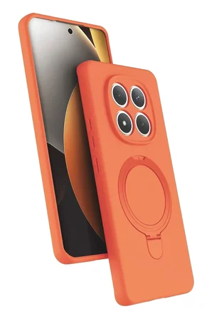 Newface Xiaomi Redmi Note 15 Pro 5G Regal Magsafe Standlı Kapak - Turuncu