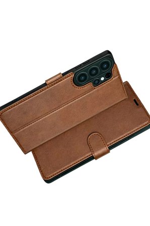 Newface Samsung Galaxy S26 Ultra Trend S Plus Kapaklı Kılıf - Taba