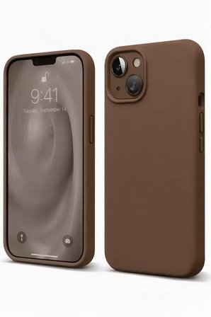 Newface Apple iPhone 14 Kılıf First Silikon - Kahverengi