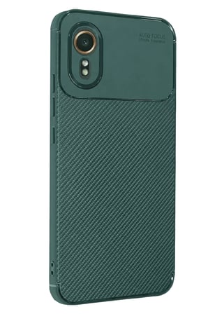 Newface Samsung Galaxy XCover 7 Kılıf Auto Focus Karbon Kapak - Yeşil