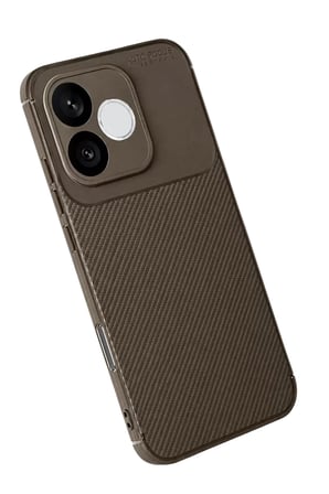 Newface Huawei Honor 600 Lite Auto Focus Karbon Kapak - Kahverengi