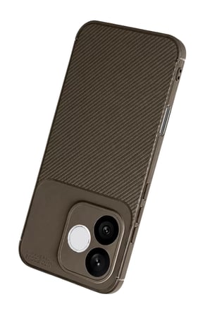 Newface Huawei Honor 600 Lite Auto Focus Karbon Kapak - Kahverengi