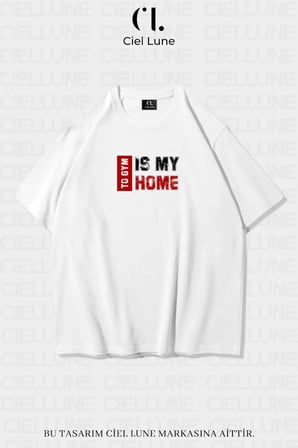 Nevermind Unisex To GYM Baskılı Oversize Tişört