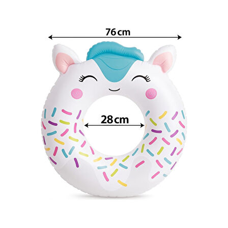 76 cm Hayvan Figürlü Şişme Yüzme Simidi – Cute Tube Animals Serisi –40 kg Kapasiteli