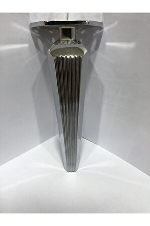 Tokyo Metal Ayak 16cm Krom Komidin Koltuk Puf Komidin Dolap Modern Tv Ünite Mobilya Ayağı Gümüş