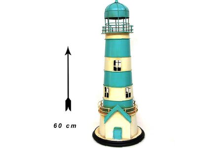 Dekoratif Metal Deniz Feneri Kumbara Vintage Biblo Hediyelik