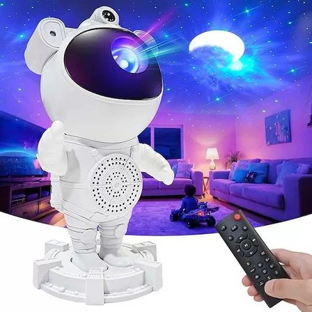 Astronot Galaksi Projektör Gece Lambası Bluetoothlu,Uzaktan Kumandalı,Hoparlörlü