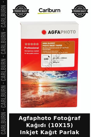 Agfaphoto Fotoğraf Kağıdı (10X15) Inkjet Kağıt Parlak Yazıcı Kagıdı Fotografçılık Kırtasiye Ürünü