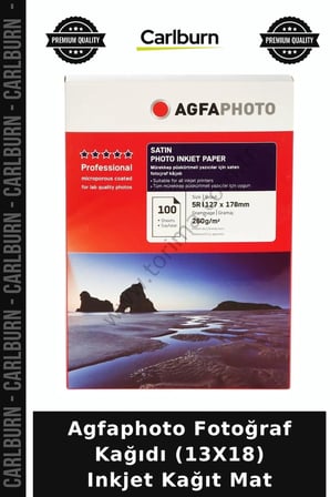 Delux Serisi Agfaphoto Fotoğraf Kağıdı (13X18) Inkjet Kağıt Mat Baskı Kırtasiye