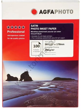 Delux Serisi Agfaphoto Fotoğraf Kağıdı (13X18) Inkjet Kağıt Mat Baskı Kırtasiye