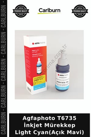 Özel Seri Agfaphoto T6735 İnkjet Mürekkep Light Cyan(Açık Mavi) Çalışma Doküman Kartuş