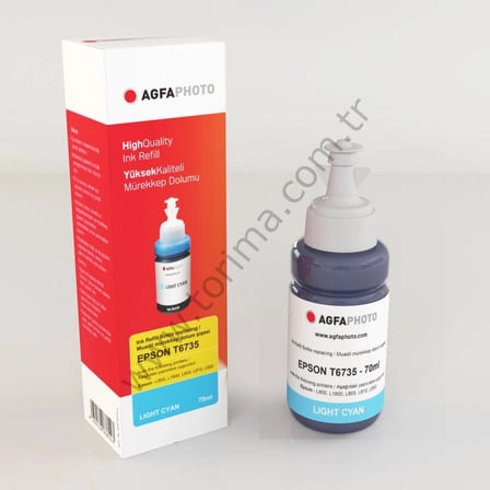 Özel Seri Agfaphoto T6735 İnkjet Mürekkep Light Cyan(Açık Mavi) Çalışma Doküman Kartuş
