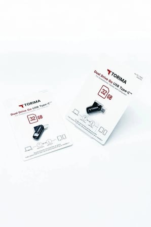 Premium USB Flash Bellek Type C OTG Çift Sürücülü 32GB Siyah Cihazlar Hızlı Taşınabilir