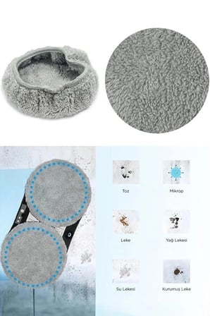 Hutt Cam Silme Temizleme Robotu Bezi 5 li Set DDC55/C6/S8 Yedek Bez Temizlik Seti Mikrofiber