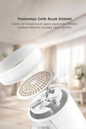 Torima Şarjlı Tüy ve Tiftik Temizleme Makinesi 708 Beyaz Bakım Cihazı Giyim Gereci Temizlik Aleti