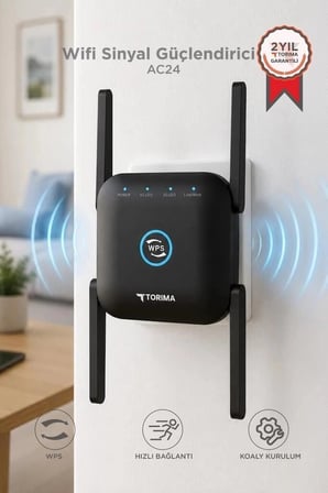 Premium Wifi Sinyal Güçlendirici Yakınlaştırıcı Pro Router AC24 Siyah Erişim Kablosuz