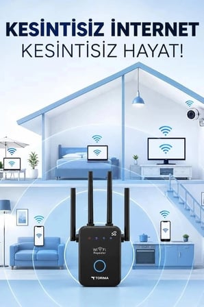 Özel Seri Torima Wifi Router Çift Bant 1600Mbps 4 Anten AC35Q Siyah Oyun Sistem Bağlantı