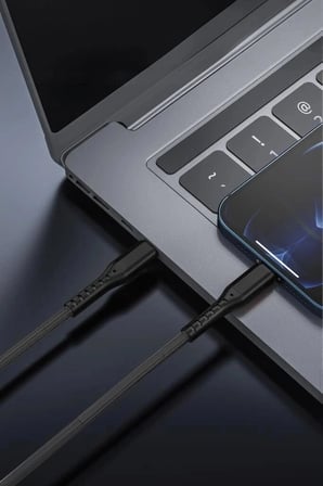 Premium Torima Şarj Kablosu Type-C to Type-C AP210 Siyah 3.0A Cihaz Aktarım Bilgisayar