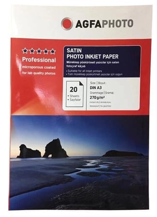 Premium Agfaphoto Fotoğraf Kağıdı 270Gr 20'lik Inkjet Kağıt Mat Baskı Malzemesi Hobi Ürünü Kırtasiye