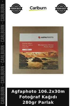 Agfaphoto 106.2x30m Fotoğraf Kağıdı 280gr Parlak Poster Malzemesi Fotoğrafçılık Foto Kağıt