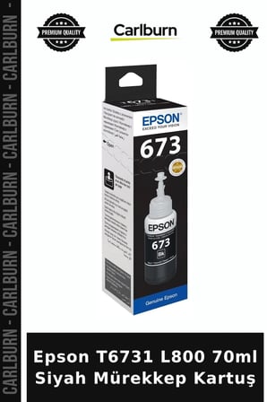 Delux Serisi Epson T6731 L800 70ml Siyah Mürekkep Kartuş Çalışma Gereci Ofis Desteği Yazıcı Tüpü
