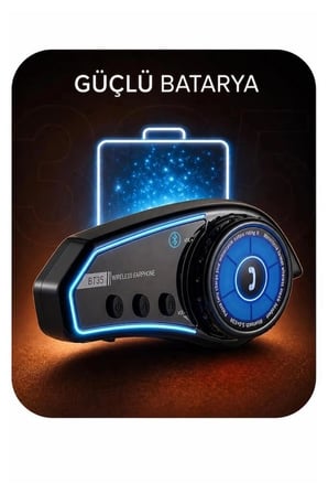 Torima İtercom Motorsiklet Bluetooth Kask İnterkom Kulaklık BT35 Siyah Kablosuz Cihaz Ses Ünitesi