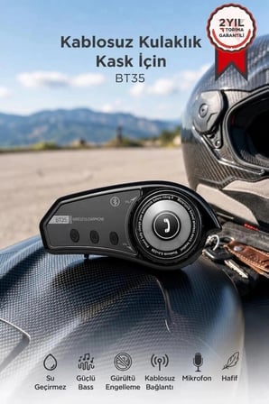 Premium Torima Bluetooth Motosiklet Kask Kulaklığı BT35 Şehir İçi Uzun Yol Sürüş