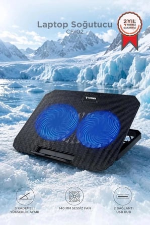 Özel Üretim Torima Laptop Soğutucu Çift Fanlı CF02 Donanım Destek Sistem