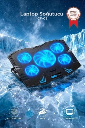 Premium Torima Laptop Soğutucu CF05 Siyah Aksesuar İs Tarz