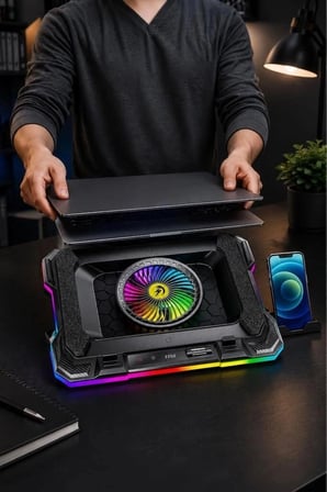 Premium Torima Laptop Soğutucu CF07 Siyah Eğlence Oyun Masaüstü