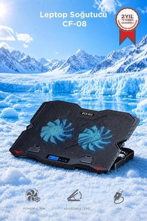 Özel Üretim Torima Laptop Soğutucu CF08 Siyah Aksesuar Toplantı Ekipman