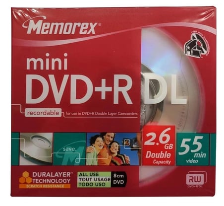 Premium Torima Memorex Mini DVD+R DL 60 DK 1 Adet Cihaz Diski Taşınabilir Disk Dijital Medya
