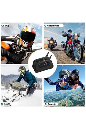 Delux Serisi Torima Motosiklet Helmet İnterkom Ejeas Double V6PRO+ 2li Arkadaş Bağlantı Grup